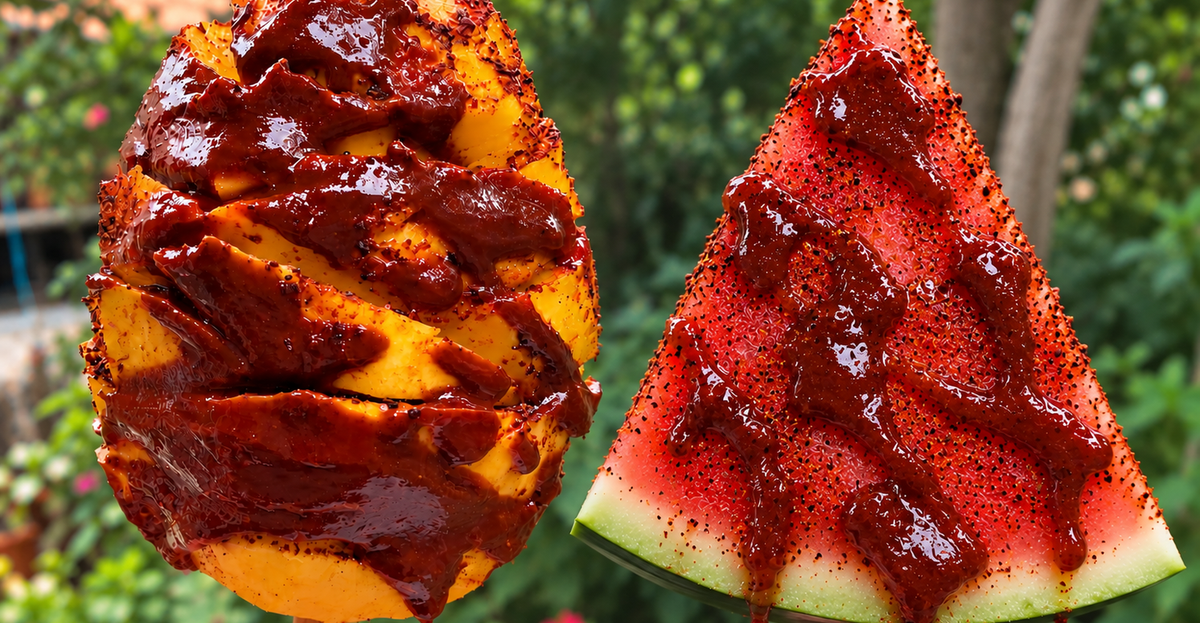 Fresh Fruit with La Fregona® Mexican Streetcorn Chilito