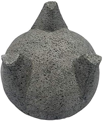 8" Authentic Lava Stone Mexican Molcajete + La Fregona Seasonings 4Pack (FREE)